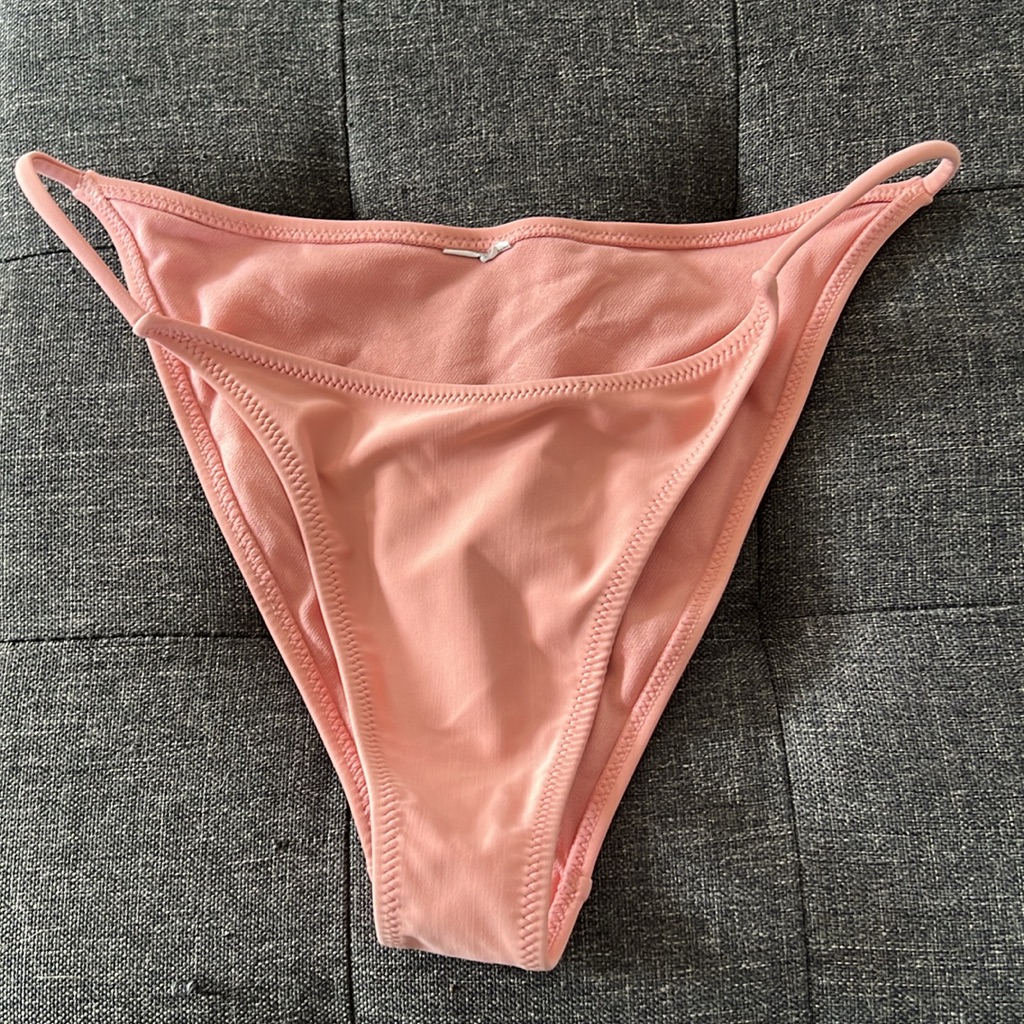 Coral Stringed Bikini Bottom